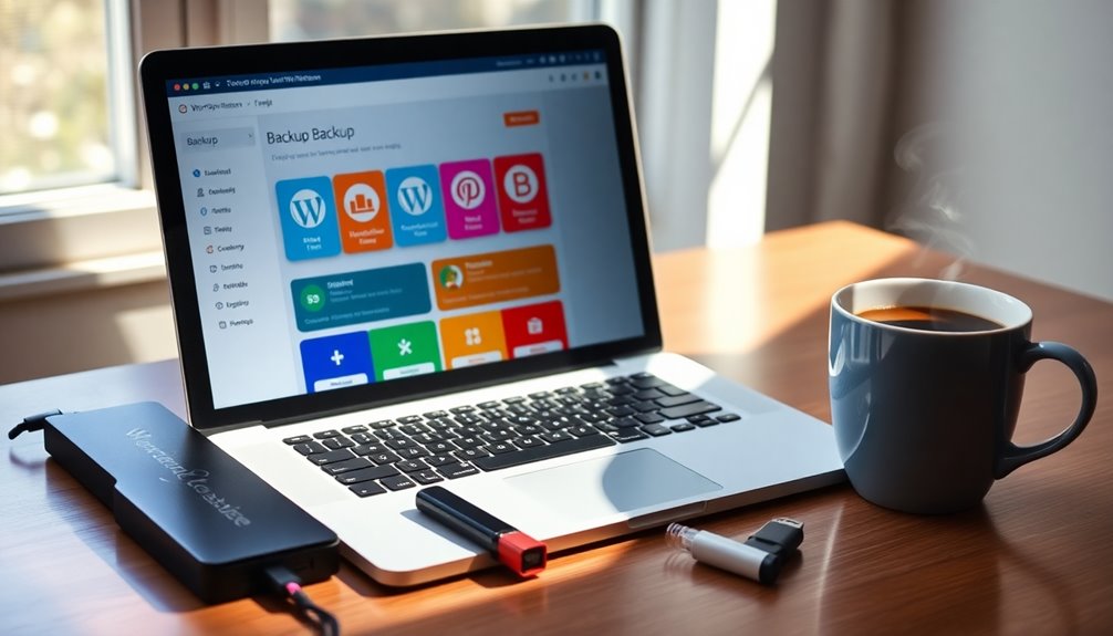 diverse wordpress backup options