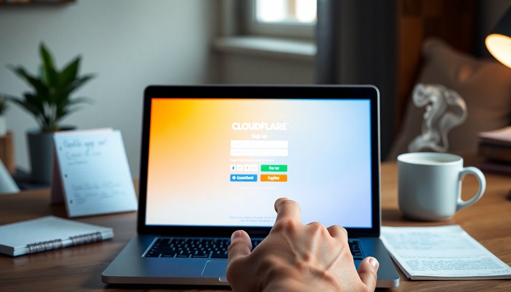 sign up for cloudflare