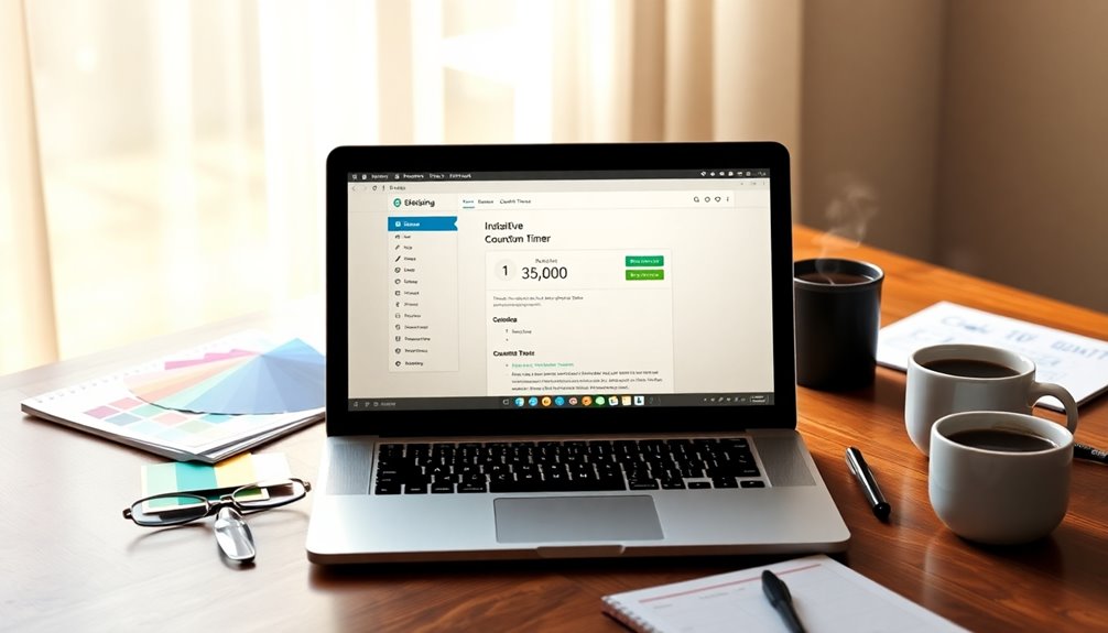 configure countdown timer settings