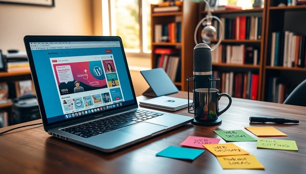 create wordpress podcast site